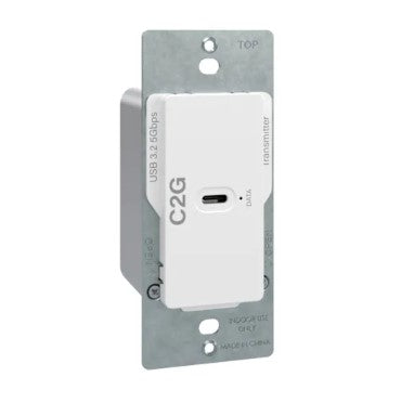 C2G C2G54269 | Superbooster 1-Port USB over Cat6a Wall Plate to 4-Port USB-Box Extender Kit