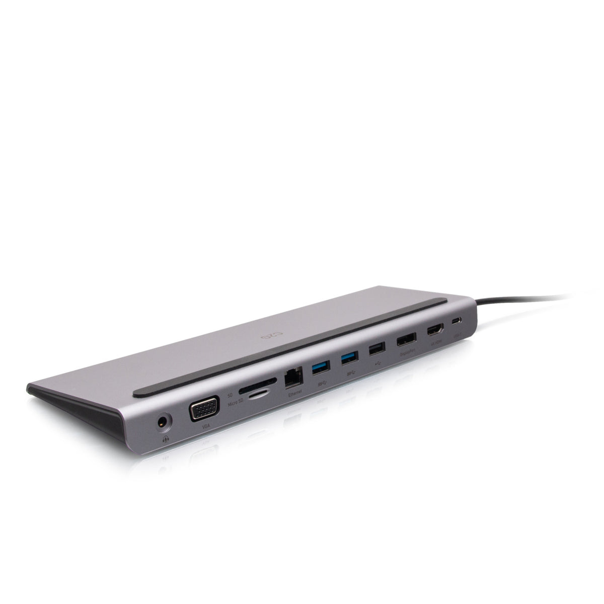 C2G C2G54542 | USB-C 10-in-1 Triple Display Docking Station with HDMI, DisplayPort, VGA, Ethernet, USB, SD Card Reader