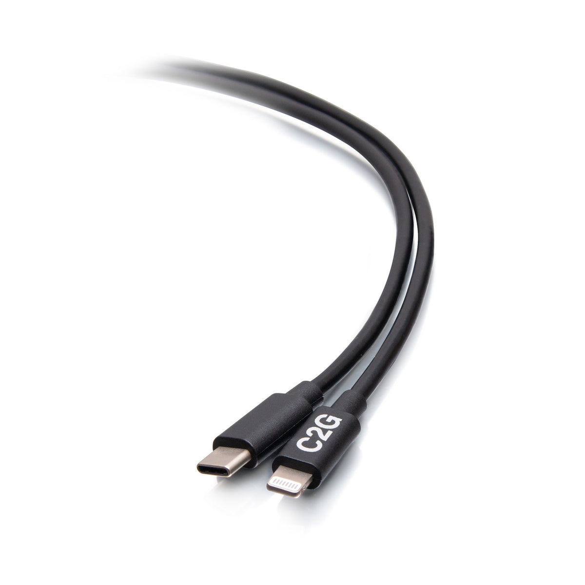 C2G C2G54557 | 10ft (3m) USB-C Male to Lightning Male Sync and Charging Cable - Black