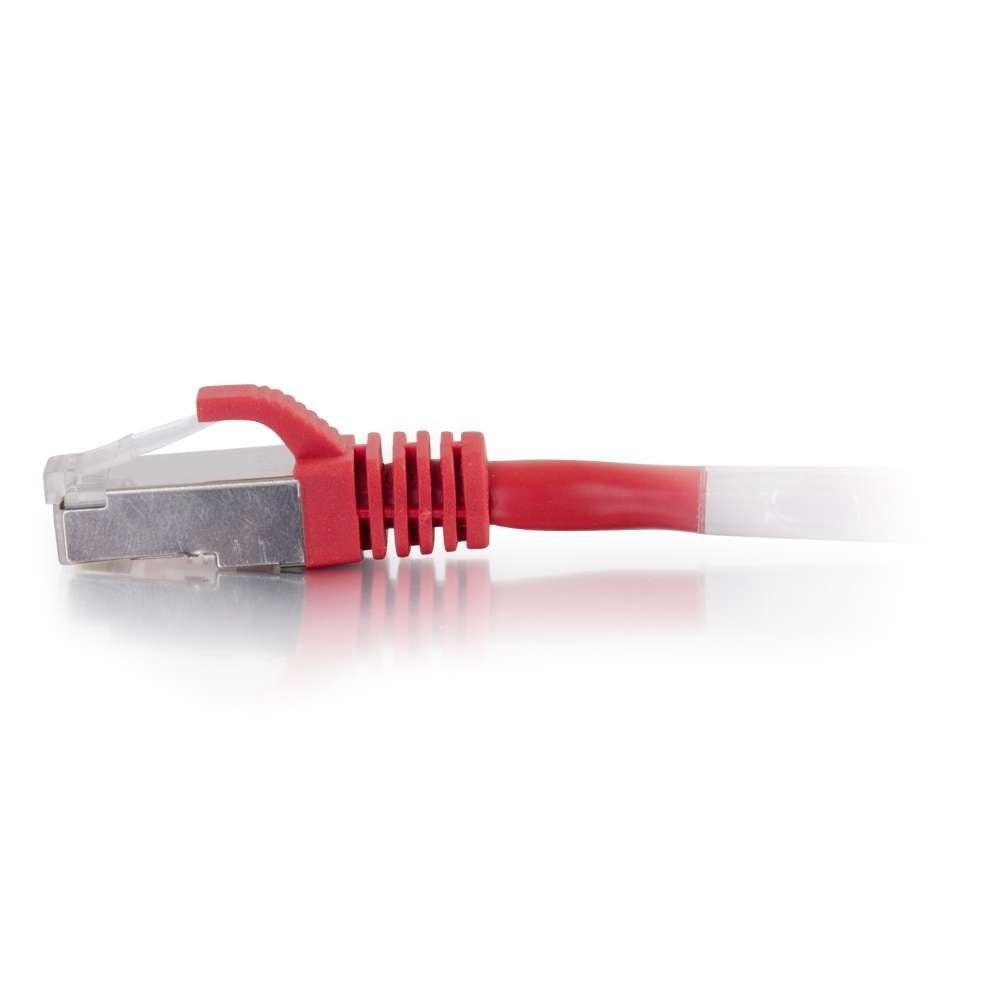 C2G CG00848 | 7ft (2.1m) Cat6 Snagless Shielded (STP) Ethernet Network Patch Cable - Red