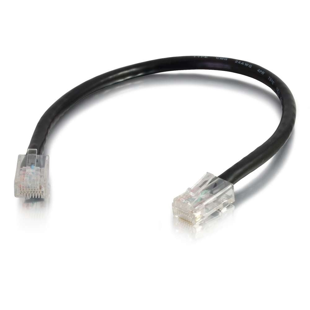 C2G CG00963 | 0.5ft (0.15m) Cat6 Non-Booted Unshielded (UTP) Ethernet Network Patch Cable - Black