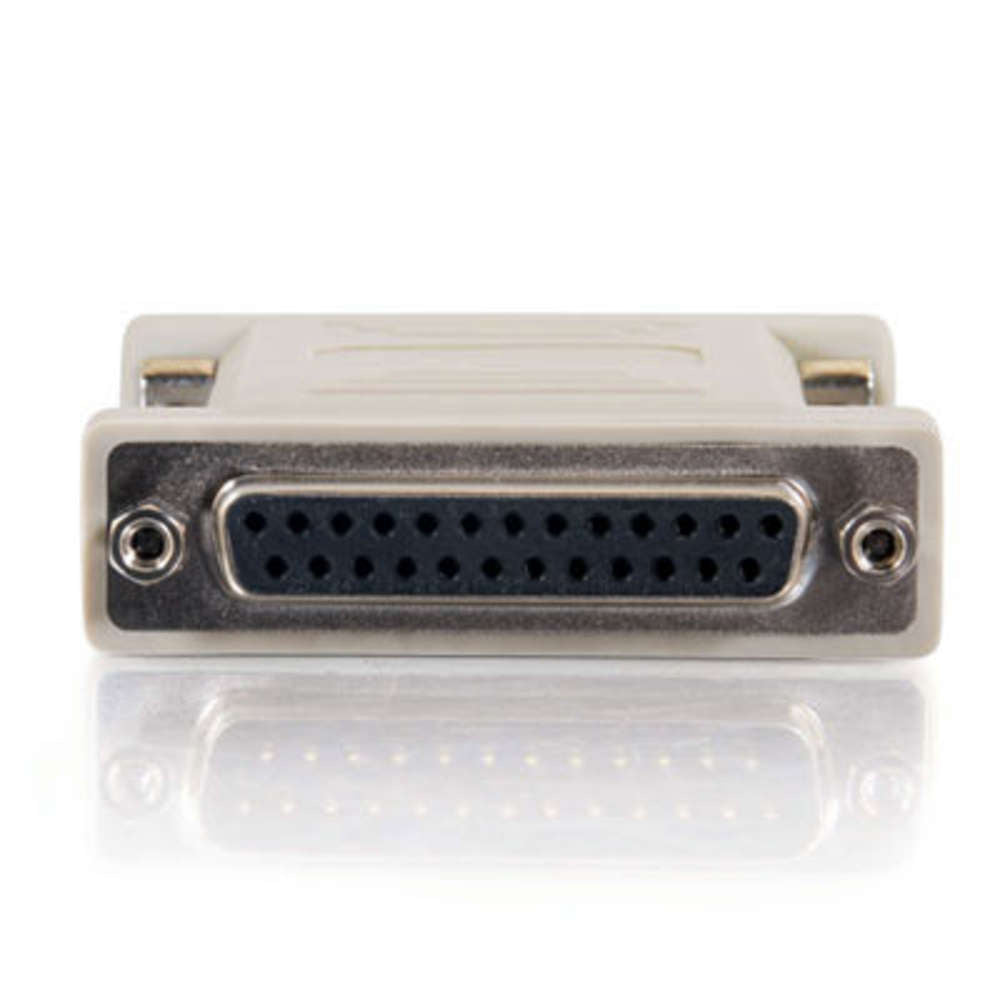 C2G CG02469 | DB25 Male to DB25 Female Serial RS232 Null Modem Adapter