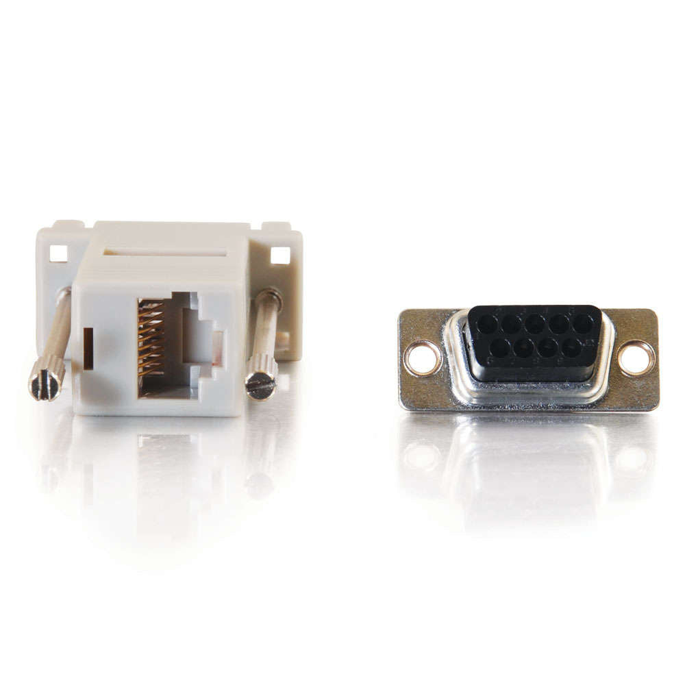 C2G CG02941 | RJ45 to DB9 Female Serial RS232 Modular Adapter - Gray