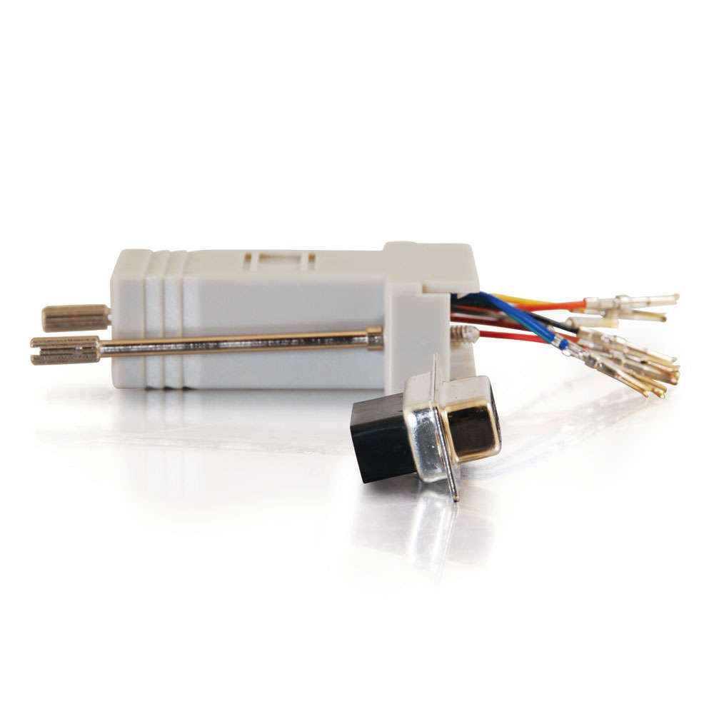 C2G CG02941 | RJ45 to DB9 Female Serial RS232 Modular Adapter - Gray