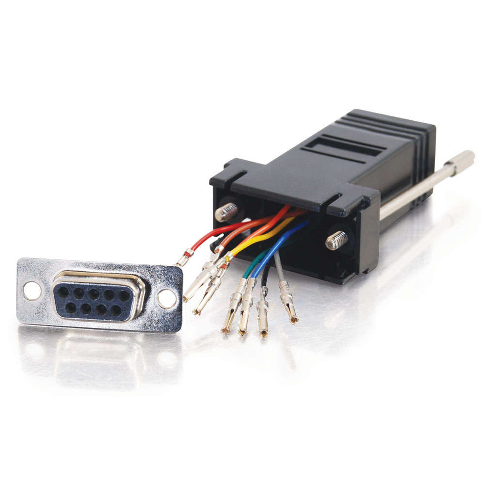 C2G CG02943 | RJ45 to DB9 Female Serial RS232 Modular Adapter - Black
