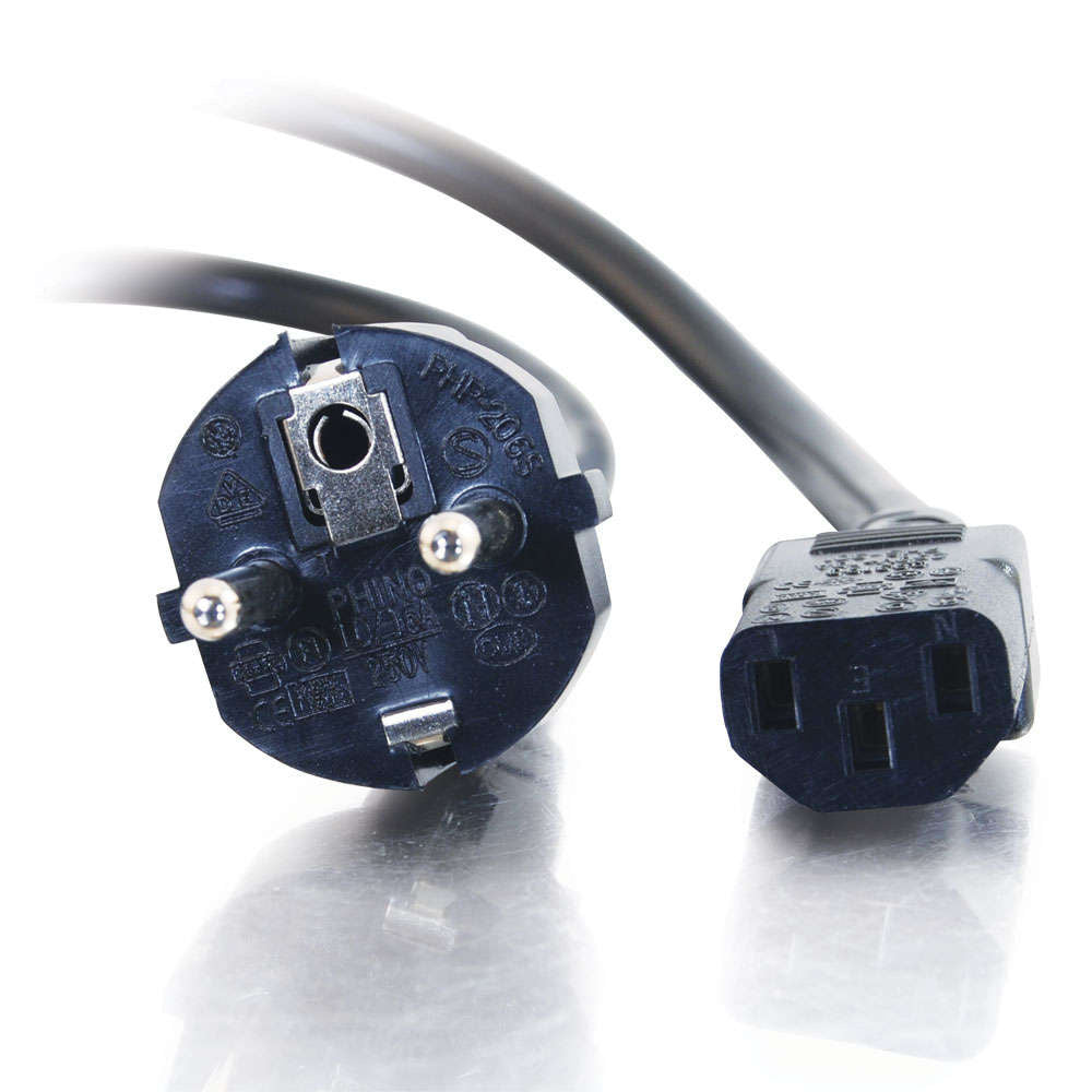 C2G CG03138 | 8.2ft (2.5m) 14 AWG European Power Cord (CEE7/7 to IEC320C13) (TAA Compliant)