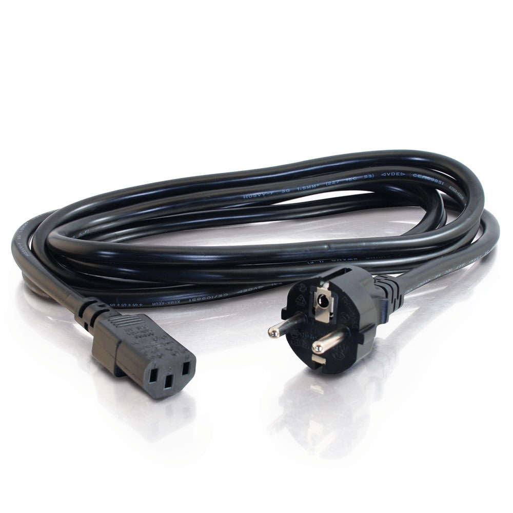 C2G CG03138 | 8.2ft (2.5m) 14 AWG European Power Cord (CEE7/7 to IEC320C13) (TAA Compliant)