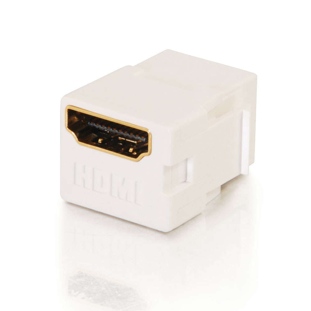 C2G CG03345 | Snap-In HDMI F/F Keystone Insert Module (TAA Compliant) - White