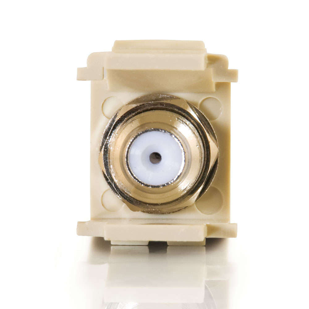 C2G CG03814 | Snap-In F-Type F/F Keystone Insert Module - Ivory