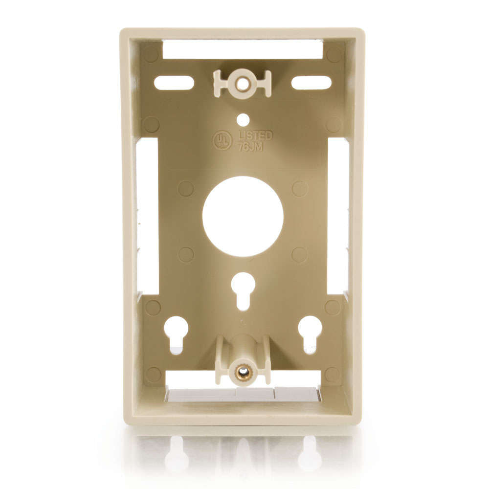 C2G CG03838 | Single Gang Wall Box - Ivory