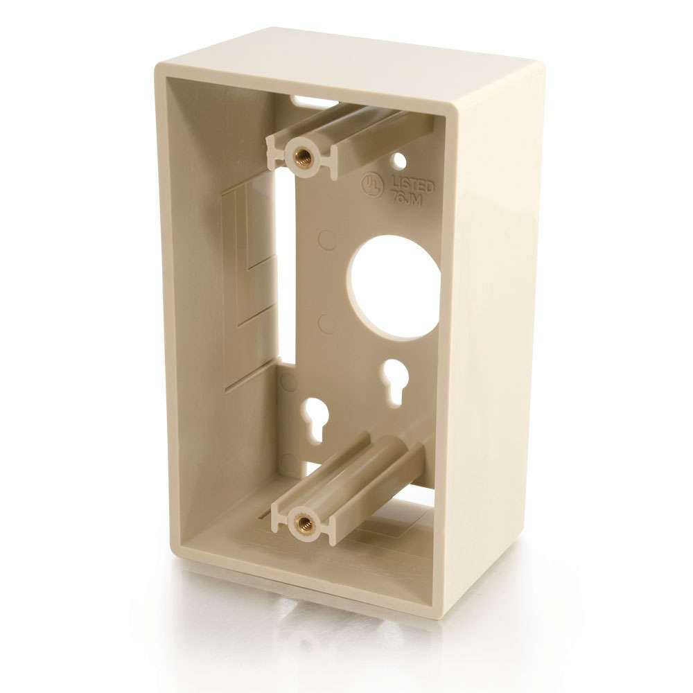 C2G CG03838 | Single Gang Wall Box - Ivory