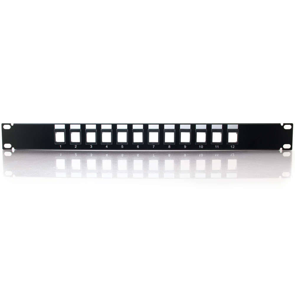 C2G CG03857 | 12-Port Blank Keystone/Multimedia Patch Panel