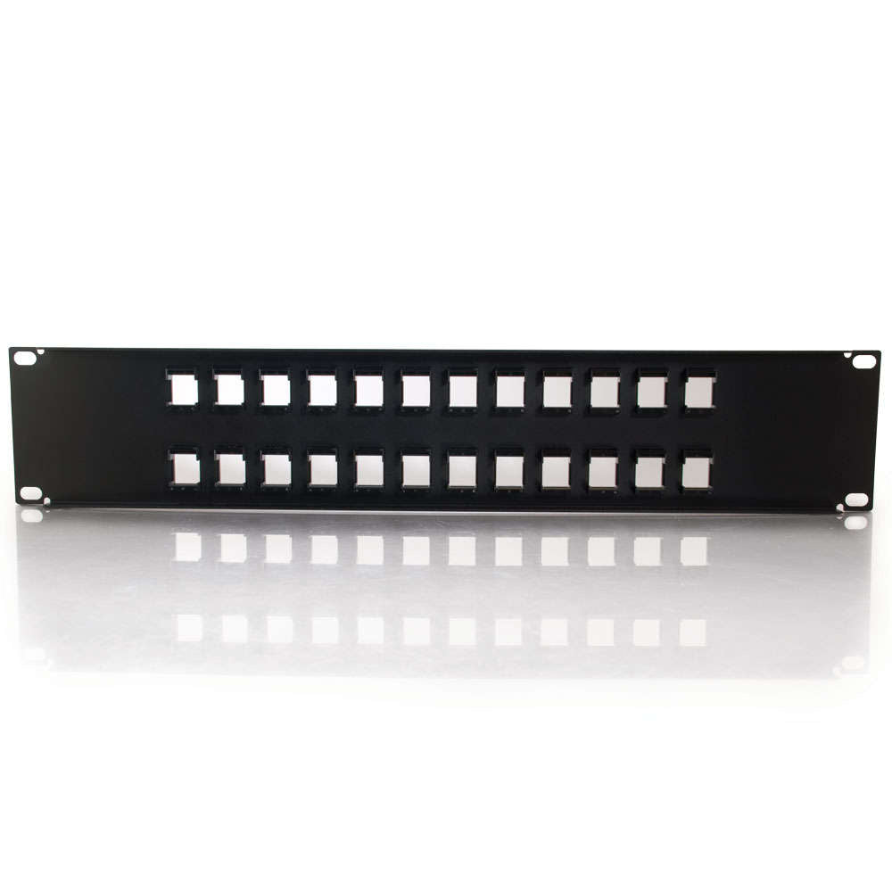 C2G CG03859 | 24-Port Blank Keystone/Multimedia Patch Panel