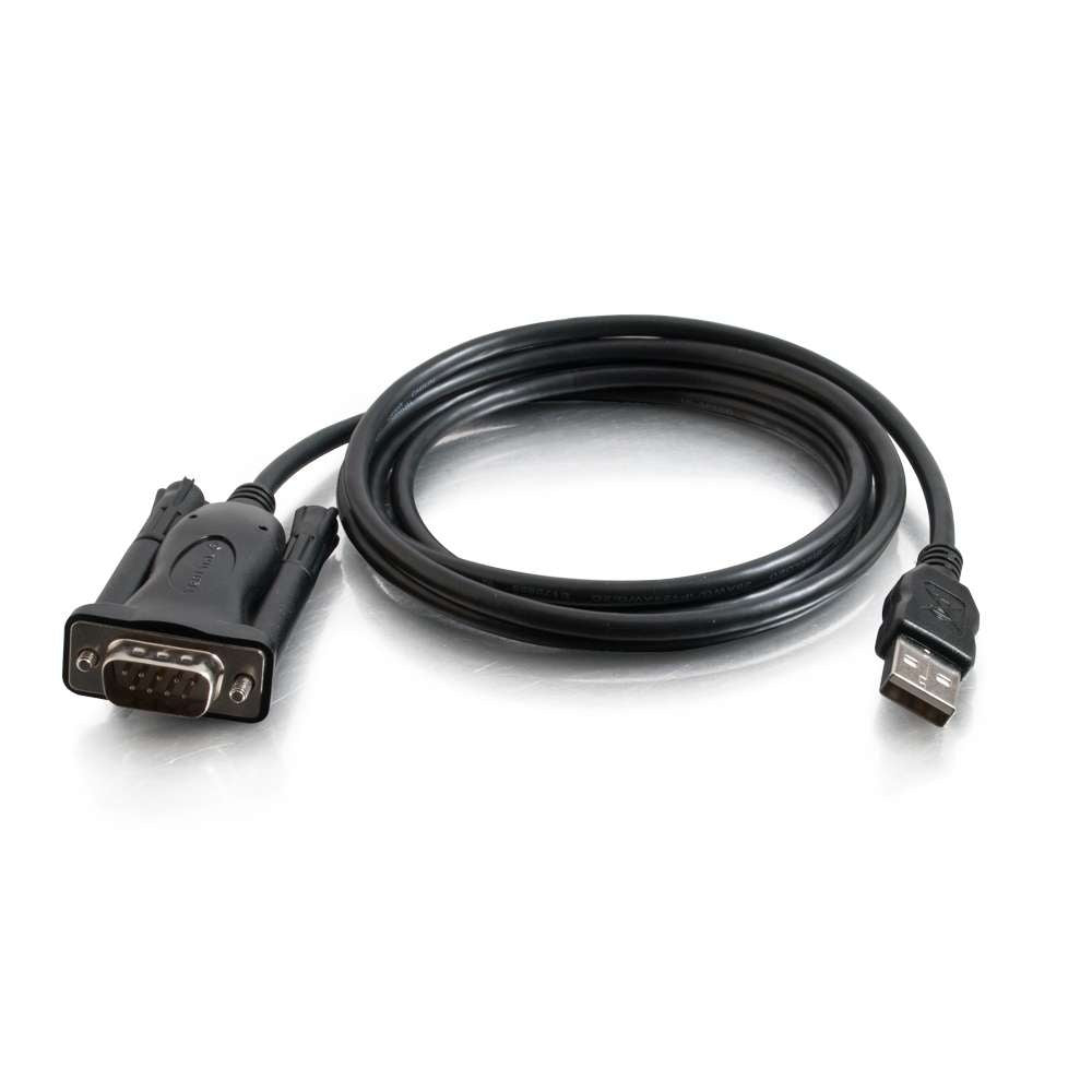 C2G CG26887 | 5ft (1.5m) USB to DB9 Male Serial RS232 Adapter Cable