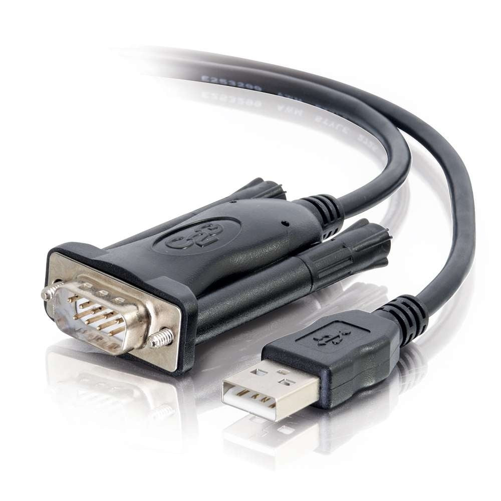 C2G CG26887 | 5ft (1.5m) USB to DB9 Male Serial RS232 Adapter Cable