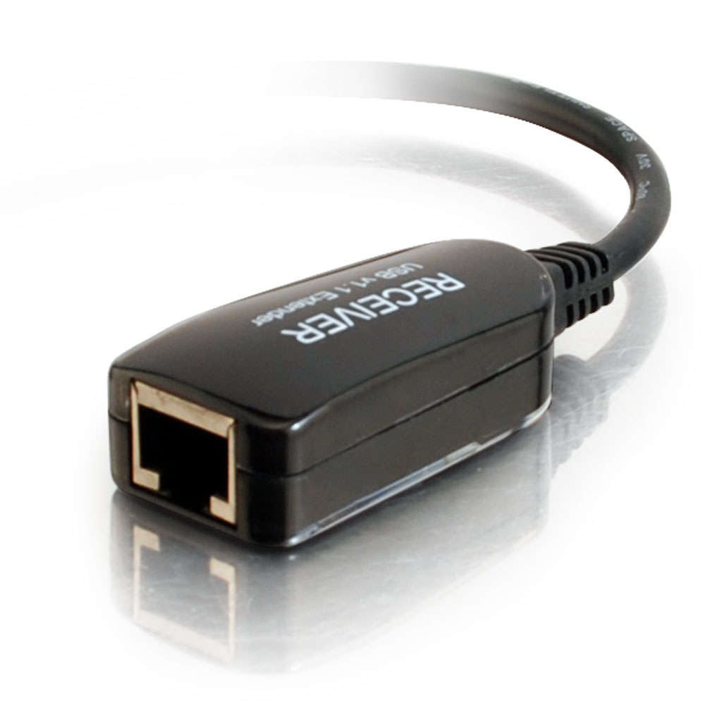 C2G CG29353 | 1-Port USB 1.1 Over Cat5 Superbooster Extender Dongle RJ45 Female to USB B Male Receiver