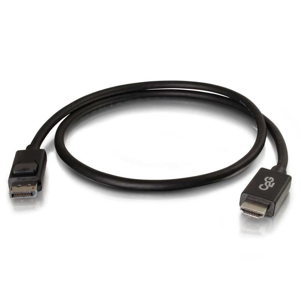 C2G CG54325 | 3ft (0.9m) DisplayPort Male to HDMI Male Adapter Cable - Black