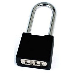 CCL Security Products K500-2-1/4 | Padlock, Resettable, 4-Dial, 2" Width, 1" Shackle Clearance, Heavy Pressure Cast, Black Epoxy