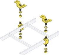 Middle Atlantic CLH-5/8CHK-6 | Cable Ladder Ceiling Kit, 5/8", Steel, Black Zinc Coated, 6 each per Pack