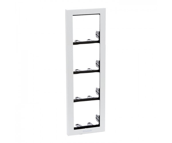Comelit 3311/4W | iKall 4 Module Holder Frame Complete With Cornice White Color