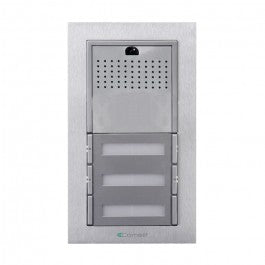 Comelit IMA3F | EZ-Pack Audio Entry Panel Kit (Flush) 3 Button iKall Metal For SimpleBus 2 Series