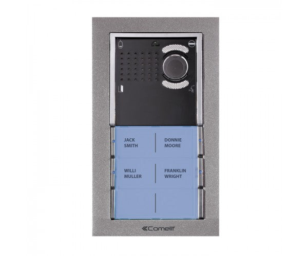 Comelit IV4F | EZ-Pack A/V Entry Panel Kit (Flush) 4 Button iKall Series For SimpleBus