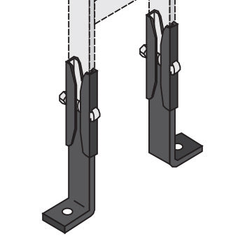 Cablofil 1R-0339-ZN-BK | Runaway Floor Support Bracket Kit, Zinc Plated