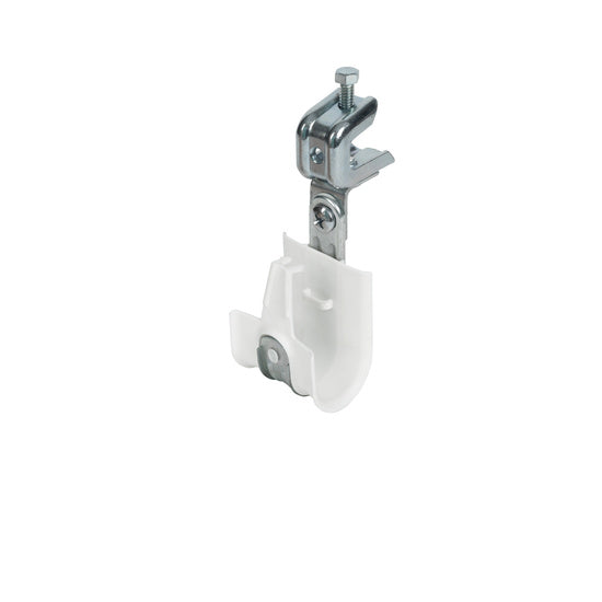 Cablofil CJ16HPACPBC | 1" Plastic Coated J-Hook with Latch and 90 Angle Clip with Press on Beam Clip 1/2"