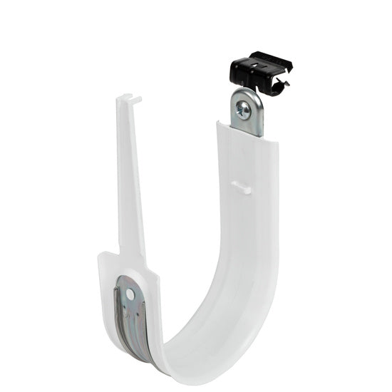 Cablofil CJ64HPHOK58 | 4" Plastic Coated J-Hook with Latch and Knock-on Beam Clip 5/16-1/2"