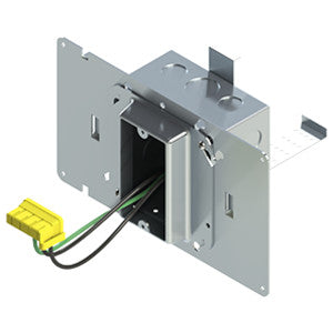 Cablofil EZEW1-SPT58 | 4 in. Square Box With 1-Gang 5/8'' Plaster Ring And 1 Grounded Plugtail Switch Connector With Protective Mud Cover - Box Of 10