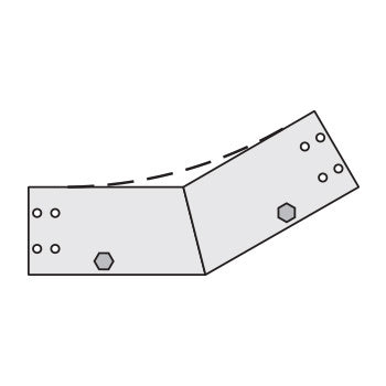 Cablofil SB-7A-30VI24-36 | Cablo Sb-7a-30vi24-36 Cable Tray Vertical Inside 30degree Bend