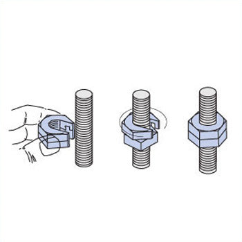 Cablofil SON3/8EZ | Cable Tray Fitting, Steel, Slip-On Lock Nut, 3/8 to 18 in Thread, 2 per Package pk, 2 per Package