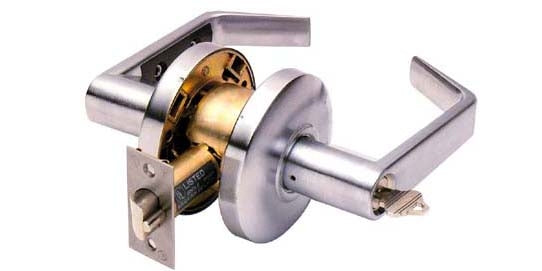 Cal-Royal Products Inc SL03 US26D | Non-Clutch Cylinder Leverset, ANSI Grade 2, Classroom Function, Satin Chrome (US26D)