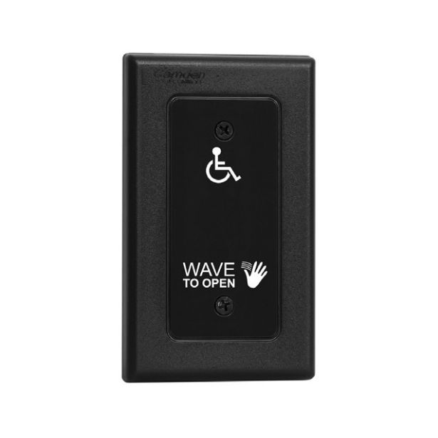 Camden Door Controls CM-330/42 | Battery Powered, Wireless Touchless Switch, Hand Icon, 'Wave to Open' Text and Wheelchair Symbol