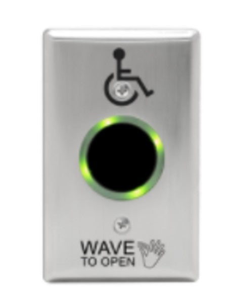 Camden Door Controls CM-332/42S-SGLR | Wired Touchless Switchand Wheelchair Symbol, Plug-In