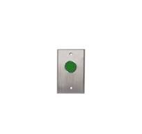 Camden Door Controls CM-7120GE | Spring Return, N/O And N/C, Momentary, Green Button, 'Exit' Engraved In White