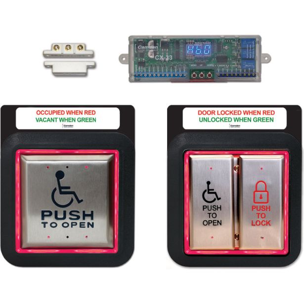Camden Door Controls CX-WC13AXFM | Flush Mount Combo Illuminated Push Plate System