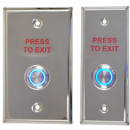 Cdvi Americas PREX | Request to Exit Pushbutton, Silver Casing, Illuminated