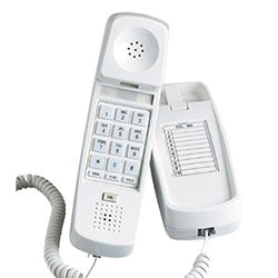 Cetis Inc 20015 | Scitec H2000 Patient Room Telephone, Single-Line Corded with A White, NEON/LED Visual Ring Indicator Desk or Wall Mountable