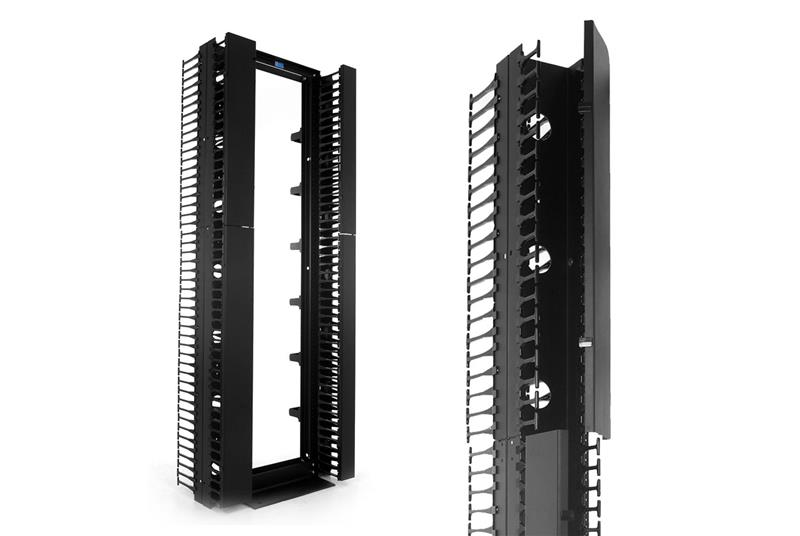 Chatsworth 14831-E03 | Double-Sided Global Vertical Cabling Section, 7'H (2.1 m) x 6"W (150 mm) x 13.52"D (343.4 mm), Wide, Glacier White