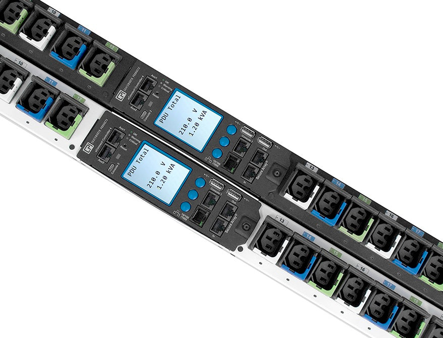 Chatsworth EA-6287-C | Switched Pro eConnect PDU; Black; 1U; L21-30 Input; Locking (9) C19 Outlets; 8.6kW