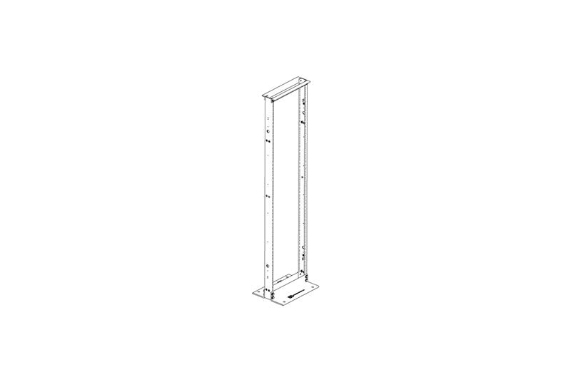 Chatsworth Products 46753-715 | Universal Rack; 19"EIA Two Post Rack; Two Top Angles; Flush Bolted; 8'H (2.4 m); 51U; Black