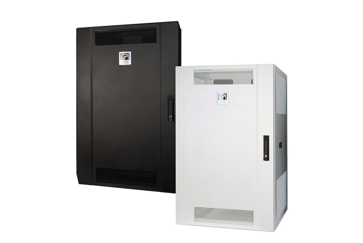 Chatsworth Products Inc 43000-706 | VersaEdge Wall-Mount Cabinet, 6U, Square-Punched Rails, Metal Door, Black