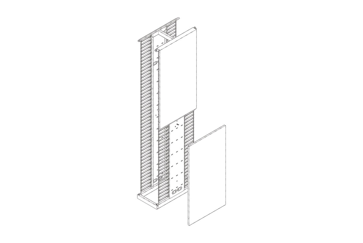 Chatsworth 33551-703 | Side Panel,ds,ecm Ii,7'h,bk