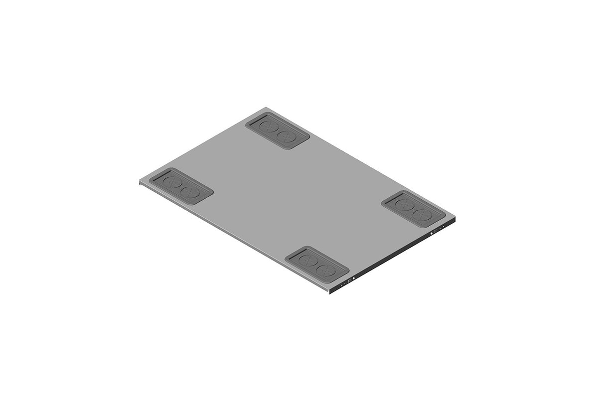 Chatsworth 39746-E46 | Top Panel with Grommets for Zeta Frame 29.5"W X 43.3"D (750MM X 1100MM) 4 Cable Opening, Glacier White