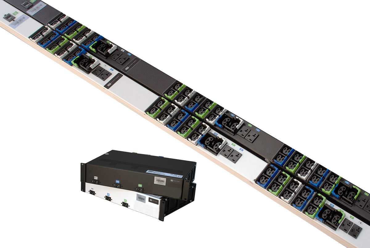 Chatsworth Products Inc (Cpi) E0-1001-C | Basic eConnect PDU, Black, Vertical For 42U or Higher Cabinets