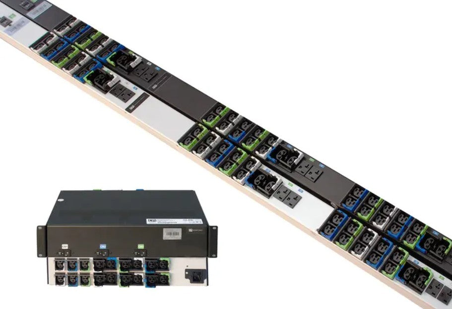 Chatsworth Products Inc E0-1010W-C | Basic eConnect PDU, Black, Vertical, for 42U or Higher Cabinets