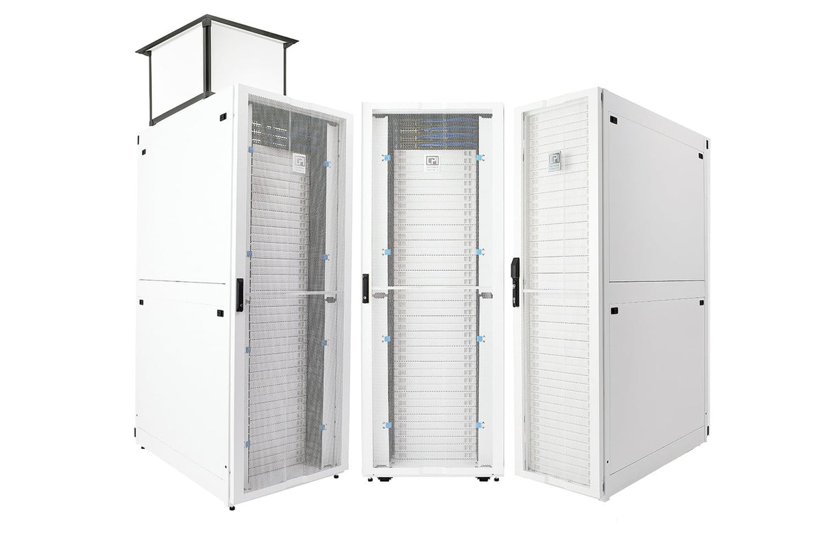 Chatsworth Products ZC25-A1200-E1 | ZetaFrame 48U Floor-Standing Cabinet, Glacier White
