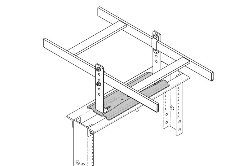 Chatsworth 10506-E18 | Cable Runway Elevation Kit For Cabinets, 10"- 12" High, Quantity per Package: 1 Pair, Glacier White