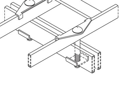Chatsworth 10709-005 | Auxiliary Framing Channel Mounting Kit, Gold, for 1" x 2" Channel